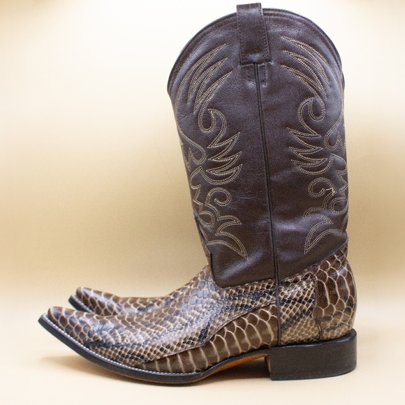 Jar Boots Imitation Snake Skin Western Mexican Boots Men's Size 9.5 - Picture 1 of 8